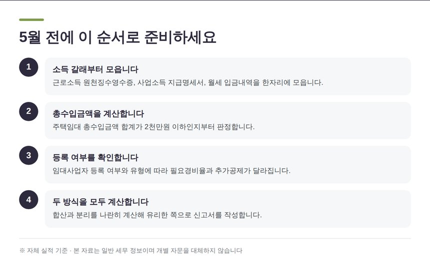 다산 종소세 세무사가 안내하는 5월 신고 전 준비 순서