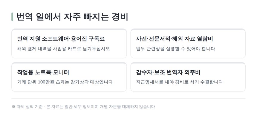 번역가 종소세 세금상담에서 짚는 대표 경비