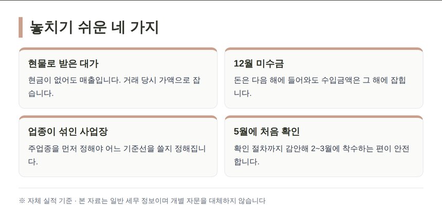 아산 종소세 세무사가 짚는 놓치기 쉬운 네 가지