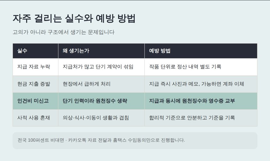 배우가 자주 걸리는 실수와 예방 방법