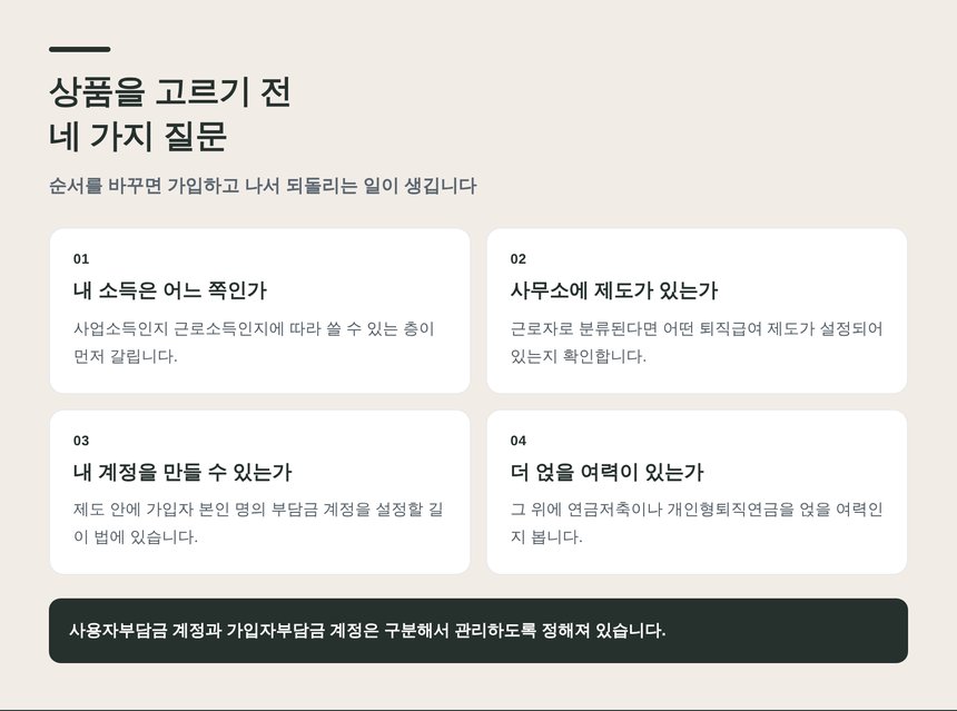 절세상품을 고르기 전 확인할 네 가지 질문