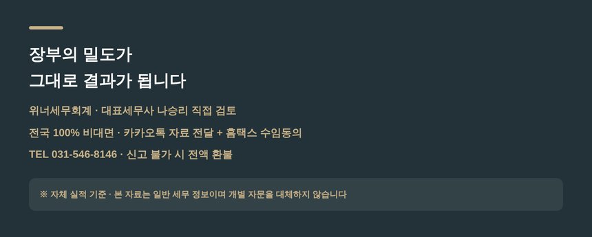 위너세무회계 — 전국 100% 비대면 종합소득세 신고대행