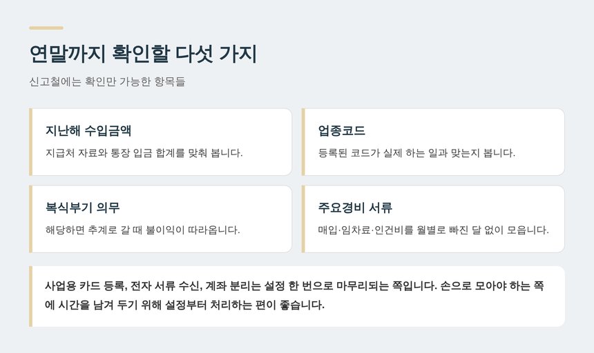 연말까지 확인할 다섯 가지 점검 항목